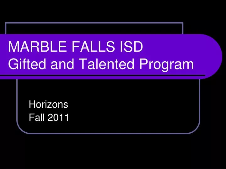 marble falls isd gifted and talented program