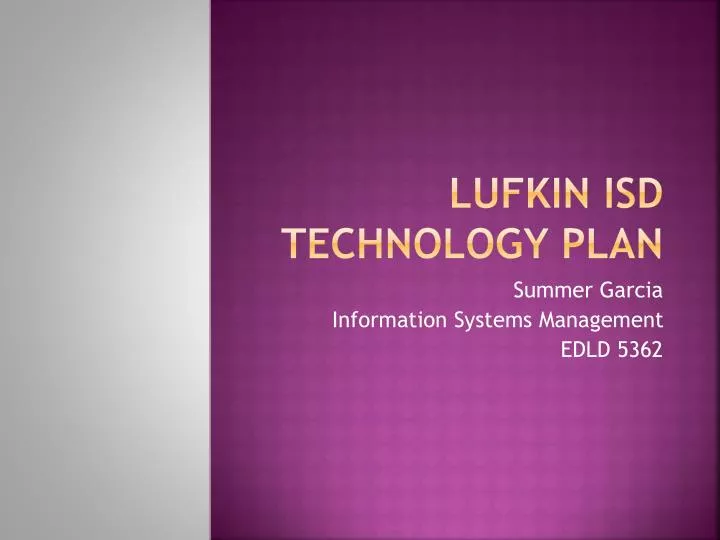 lufkin isd technology plan