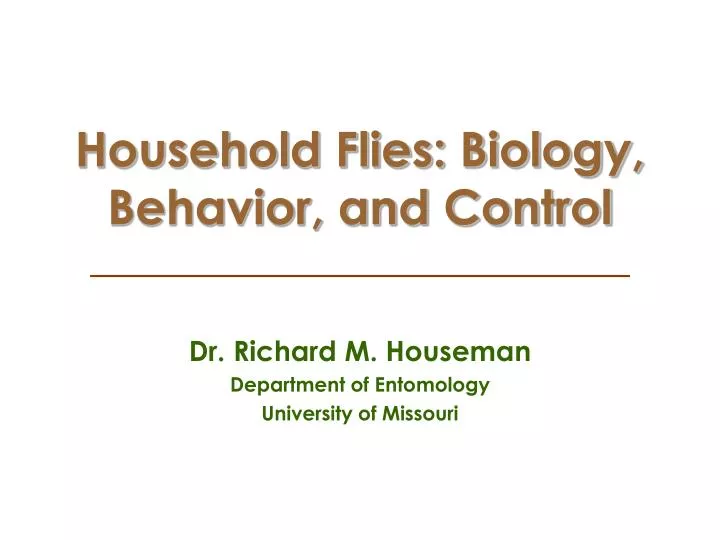 household flies biology behavior and control