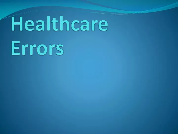 healthcare errors