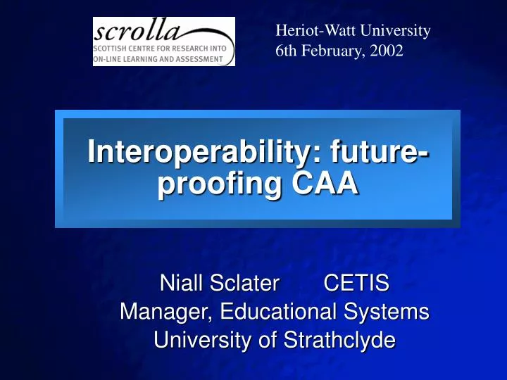 interoperability future proofing caa