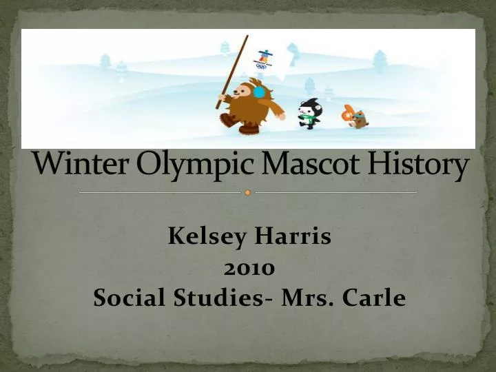 winter olympic mascot history