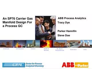 An SP76 Carrier Gas Manifold Design For a Process GC