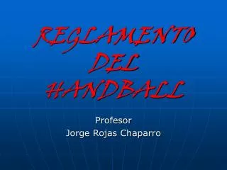 reglamento del handball
