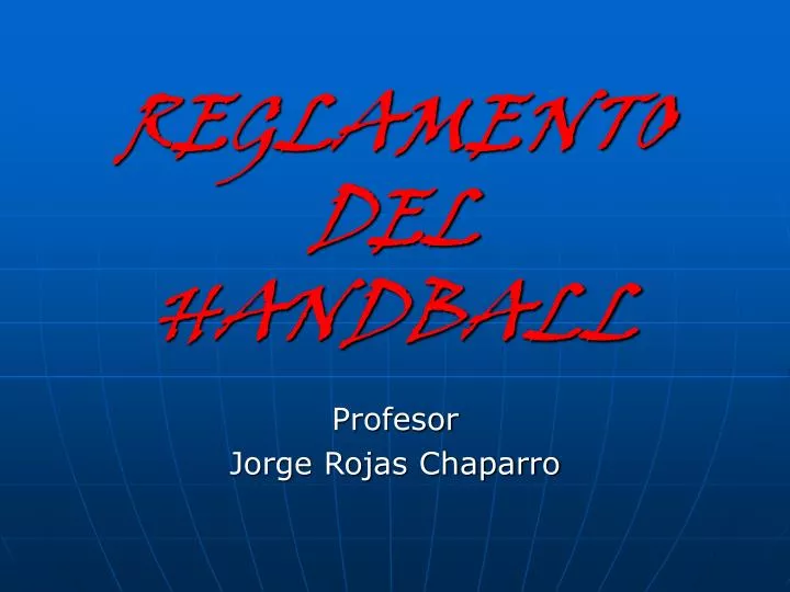 reglamento del handball
