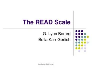 The READ Scale