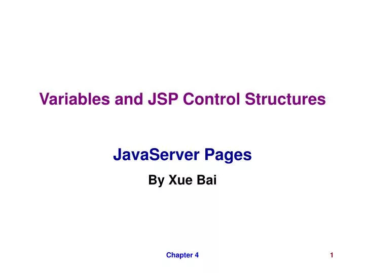variables and jsp control structures