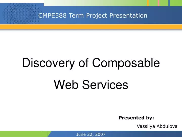 discovery of composable web services