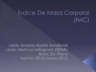 ndice de masa corporal imc