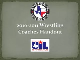 2010-2011 Wrestling Coaches Handout