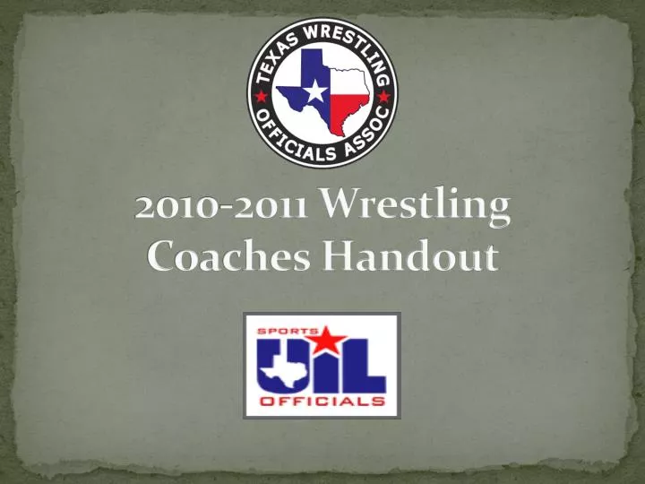 2010 2011 wrestling coaches handout
