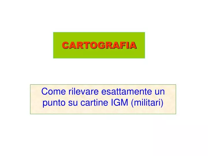 cartografia