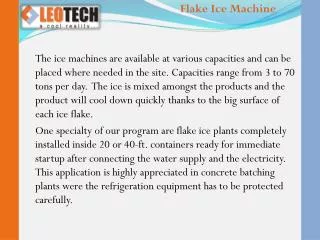 Flake Ice Machine
