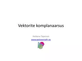 vektorite komplanaarsus