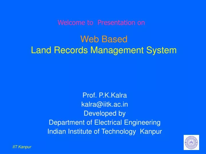 web based land records management system