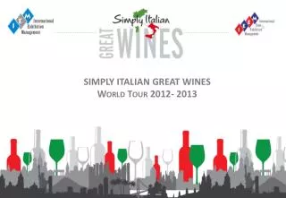SIMPLY ITALIAN GREAT WINES World Tour 2012- 2013