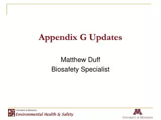 Appendix G Updates