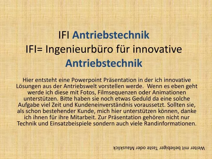 ifi antriebstechnik ifi ingenieurb ro f r innovative antriebstechnik