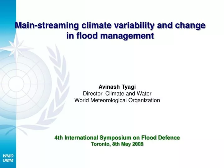 main streaming climate variability and change in flood management