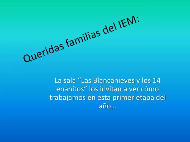 queridas familias del iem