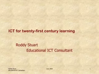 ICT for twenty-first century learning
