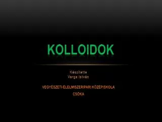 kolloidok