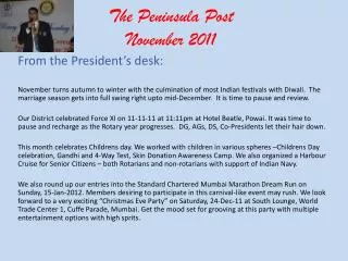 The Peninsula Post November 2011