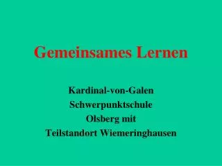 gemeinsames lernen