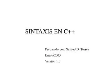 sintaxis en c