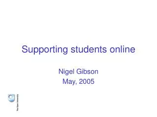 Supporting students online