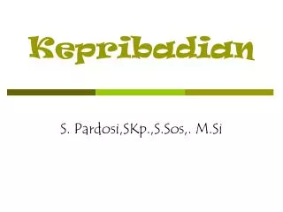 kepribadian