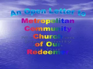 Metropolitan Community Church of Our Redeemer