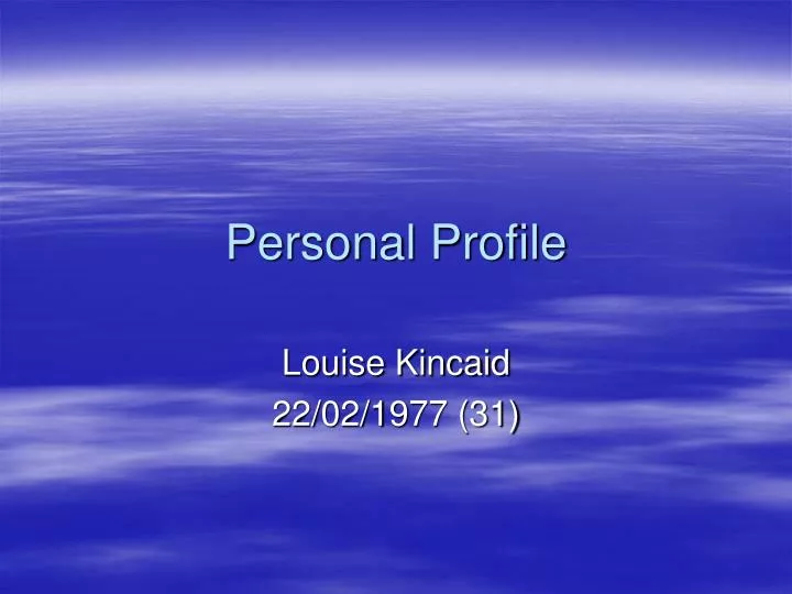 personal profile