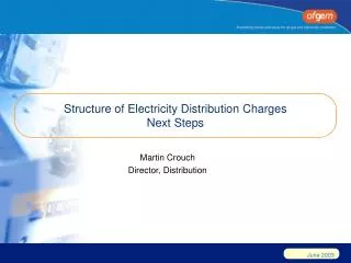Structure of Electricity Distribution Charges Next Steps