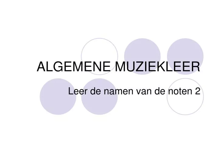 algemene muziekleer