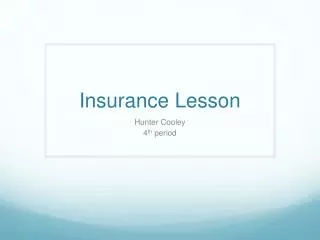 Insurance Lesson