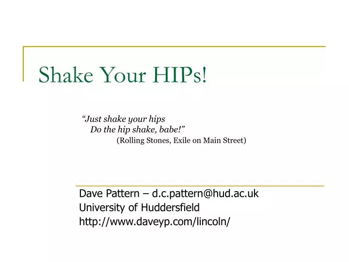 shake your hips