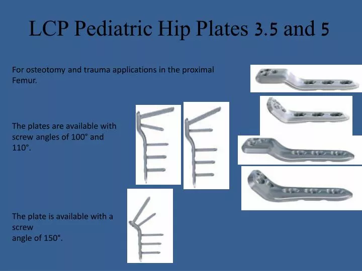 lcp pediatric hip plates 3 5 and 5