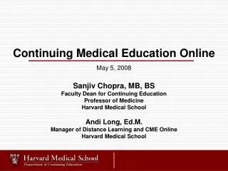 Continuing Medical Education Online