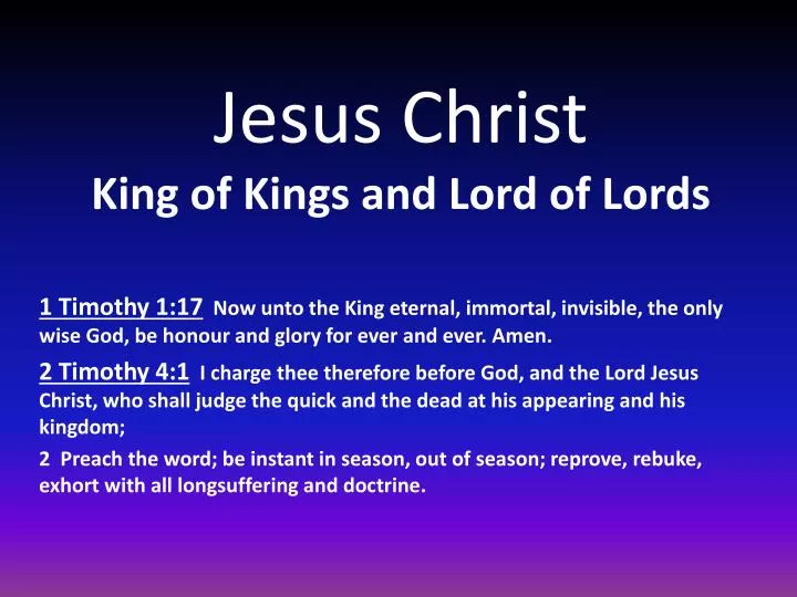 jesus king of kings lord of lords