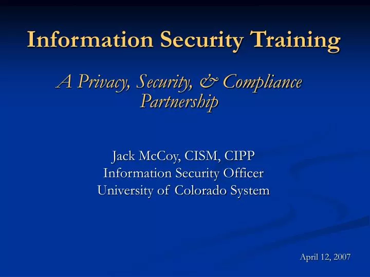 information security training