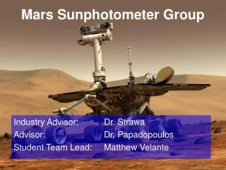 Mars Sunphotometer Group