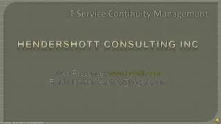 IT Service Continuity Management