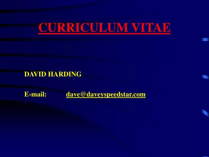 curriculum vitae