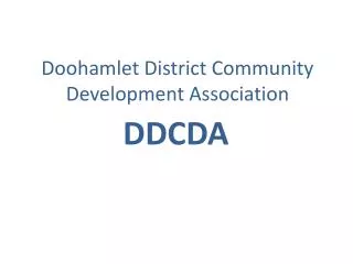 Doohamlet District Community Development Association