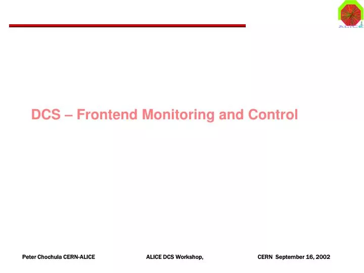 dcs frontend monitoring and control
