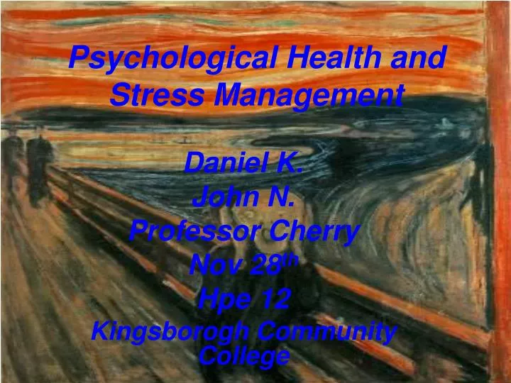 psychological health and stress management