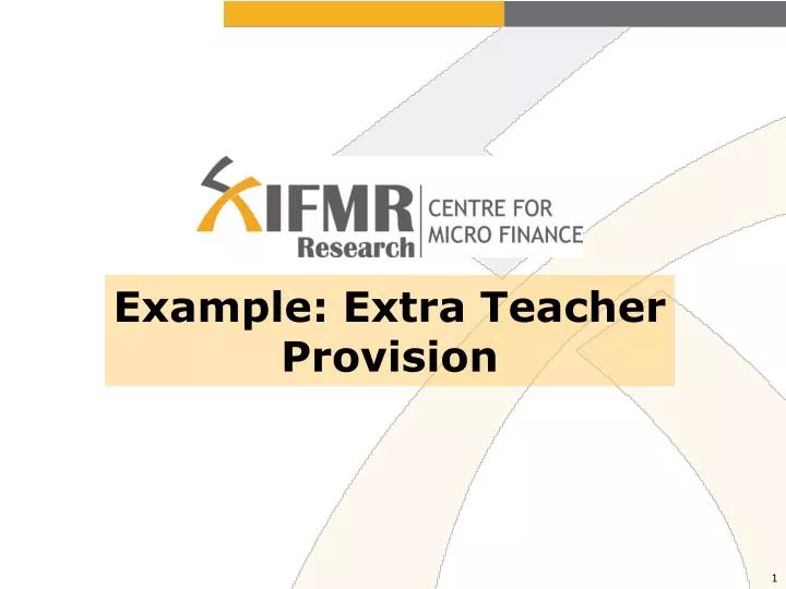 example extra teacher provision