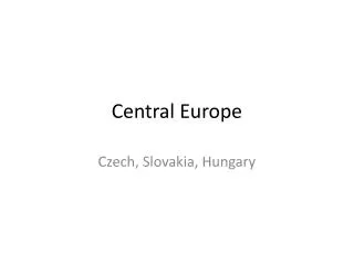 Central Europe