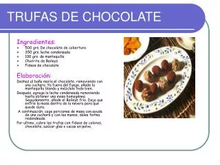 trufas de chocolate
